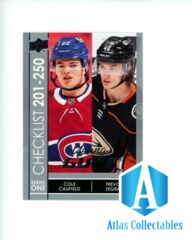 2021-22 Upper Deck Series 1 Young Guns YG Rookie RC #250 Cole Caufield/Zegras
